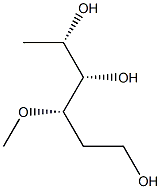 (+)-3-O-Methyl-2,6-dideoxy-L-arabino-hexose Struktur