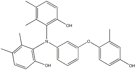 N,N-Bis(6-hydroxy-2,3-dimethylphenyl)-3-(4-hydroxy-2-methylphenoxy)benzenamine Struktur