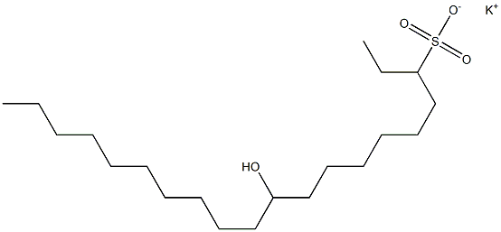 10-Hydroxyicosane-3-sulfonic acid potassium salt Struktur