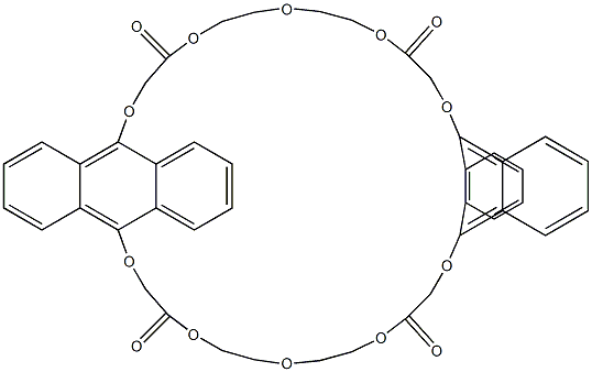 9,10-[(9,10-Anthracenediyl)bis(oxymethylenecarbonyloxyethyleneoxyethyleneoxycarbonylmethyleneoxy)]anthracene Struktur