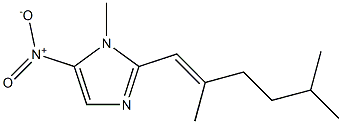 1-Methyl-2-[2,5-dimethyl-1-hexenyl]-5-nitro-1H-imidazole Struktur