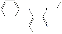 2-(Phenylthio)-3-methyl-2-butenoic acid ethyl ester Struktur