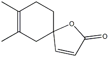 7,8-Dimethyl-1-oxaspiro[4.5]deca-3,7-dien-2-one Struktur