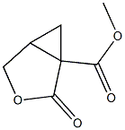 2-Oxo-3-oxabicyclo[3.1.0]hexane-1-carboxylic acid methyl ester Struktur