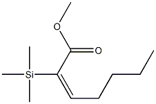 (E)-2-Trimethylsilyl-2-heptenoic acid methyl ester Struktur