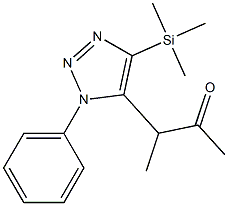 1-Phenyl-4-(trimethylsilyl)-5-(1-acetylethyl)-1H-1,2,3-triazole Struktur