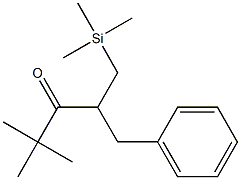 2,2-Dimethyl-5-phenyl-4-trimethylsilylmethyl-3-pentanone Struktur