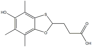 3-(5-Hydroxy-4,6,7-trimethyl-1,3-benzoxathiol-2-yl)propionic acid Struktur