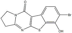 7-Bromo-1,2-dihydro-6-hydroxy[1]benzothieno[2,3-d]pyrrolo[1,2-a]pyrimidin-10(3H)-one Struktur