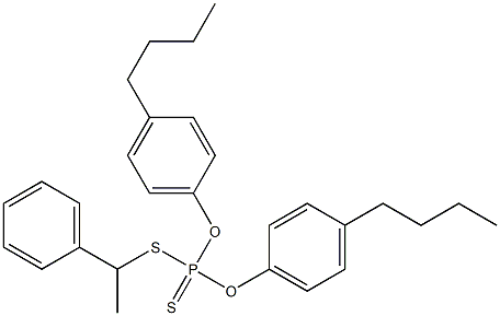 Dithiophosphoric acid O,O-bis(4-butylphenyl)S-(1-phenylethyl) ester Struktur