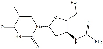 3'-Ureido-3'-deoxythymidine Struktur