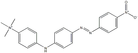 N,N,N-Trimethyl-4-[4-[(4-nitrophenyl)azo]anilino]benzenaminium Struktur