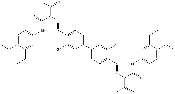 4,4'-Bis[[1-(3,4-diethylphenylamino)-1,3-dioxobutan-2-yl]azo]-3,3'-dichloro-1,1'-biphenyl Struktur