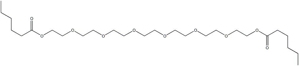 2,2'-[1,2-Ethanediylbis[oxy(2,1-ethanediyl)oxy(2,1-ethanediyl)oxy]]bis(ethanol hexanoate) Struktur