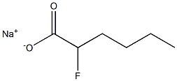 2-Fluorohexanoic acid sodium salt Struktur