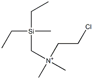 (2-Chloroethyl)dimethyl[(diethylmethylsilyl)methyl]aminium Struktur