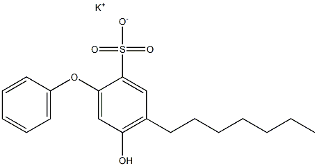 5-Hydroxy-4-heptyl[oxybisbenzene]-2-sulfonic acid potassium salt Struktur