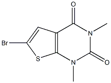 1,3-Dimethyl-6-bromothieno[2,3-d]pyrimidine-2,4(1H,3H)-dione Struktur