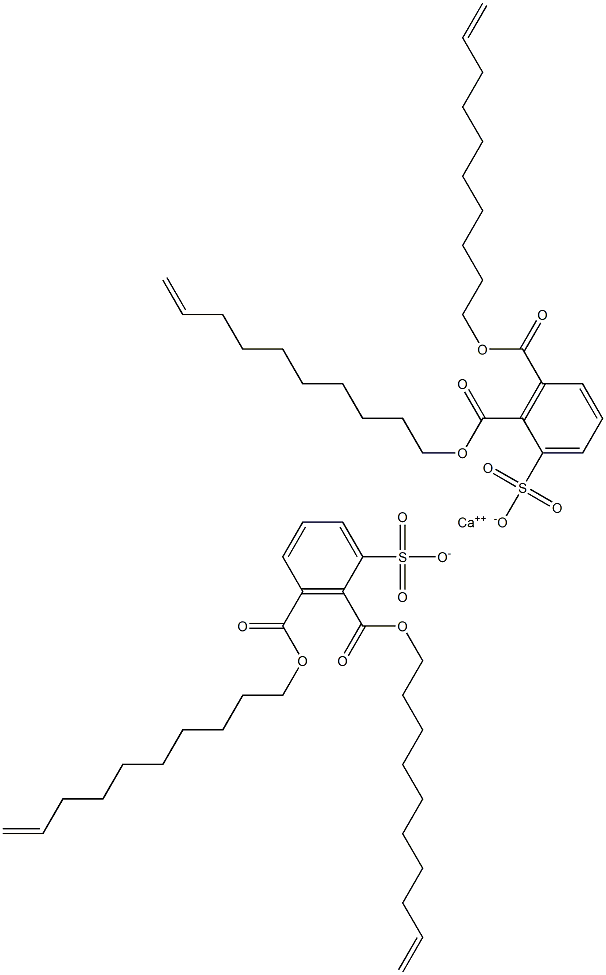 Bis[2,3-di(9-decenyloxycarbonyl)benzenesulfonic acid]calcium salt Struktur