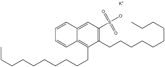 3,4-Didecyl-2-naphthalenesulfonic acid potassium salt Struktur