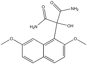 2-(2,7-Dimethoxy-1-naphtyl)-2-hydroxymalonamide Struktur