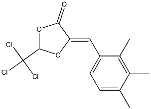 (5Z)-2-(Trichloromethyl)-5-(2,3,4-trimethylbenzylidene)-1,3-dioxolan-4-one Struktur