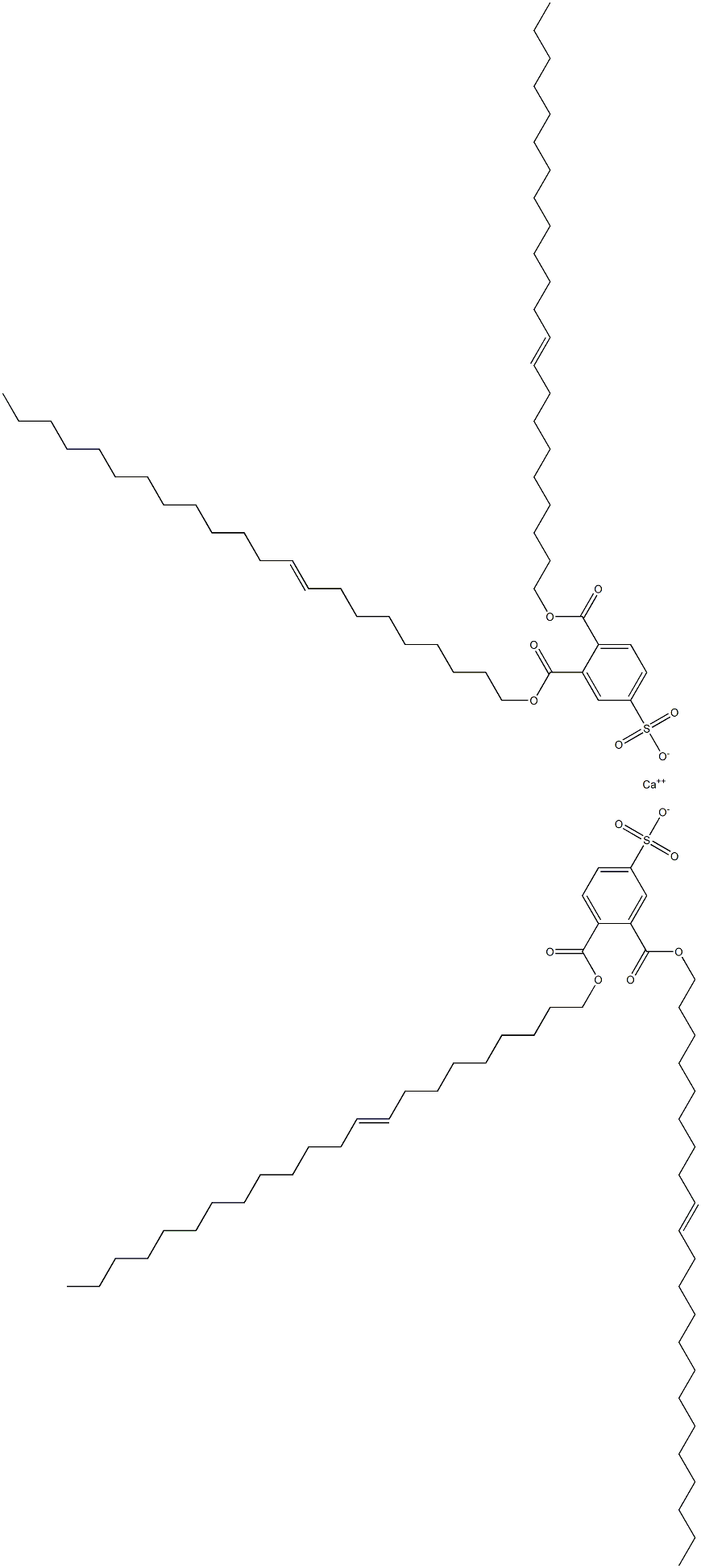 Bis[3,4-di(9-docosenyloxycarbonyl)benzenesulfonic acid]calcium salt Struktur