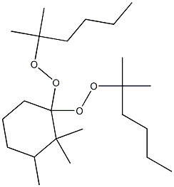 2,2,3-Trimethyl-1,1-bis(1,1-dimethylpentylperoxy)cyclohexane Struktur