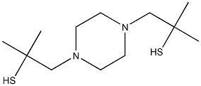 1,4-Bis(2-mercapto-2-methylpropyl)piperazine Struktur