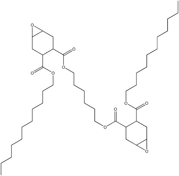 Bis[2-(undecyloxycarbonyl)-4,5-epoxy-1-cyclohexanecarboxylic acid]1,6-hexanediyl ester Struktur