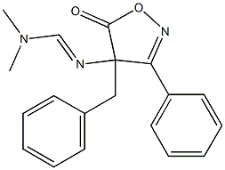 3-Phenyl-4-benzyl-4-[[(dimethylamino)methylene]amino]isoxazol-5(4H)-one Struktur