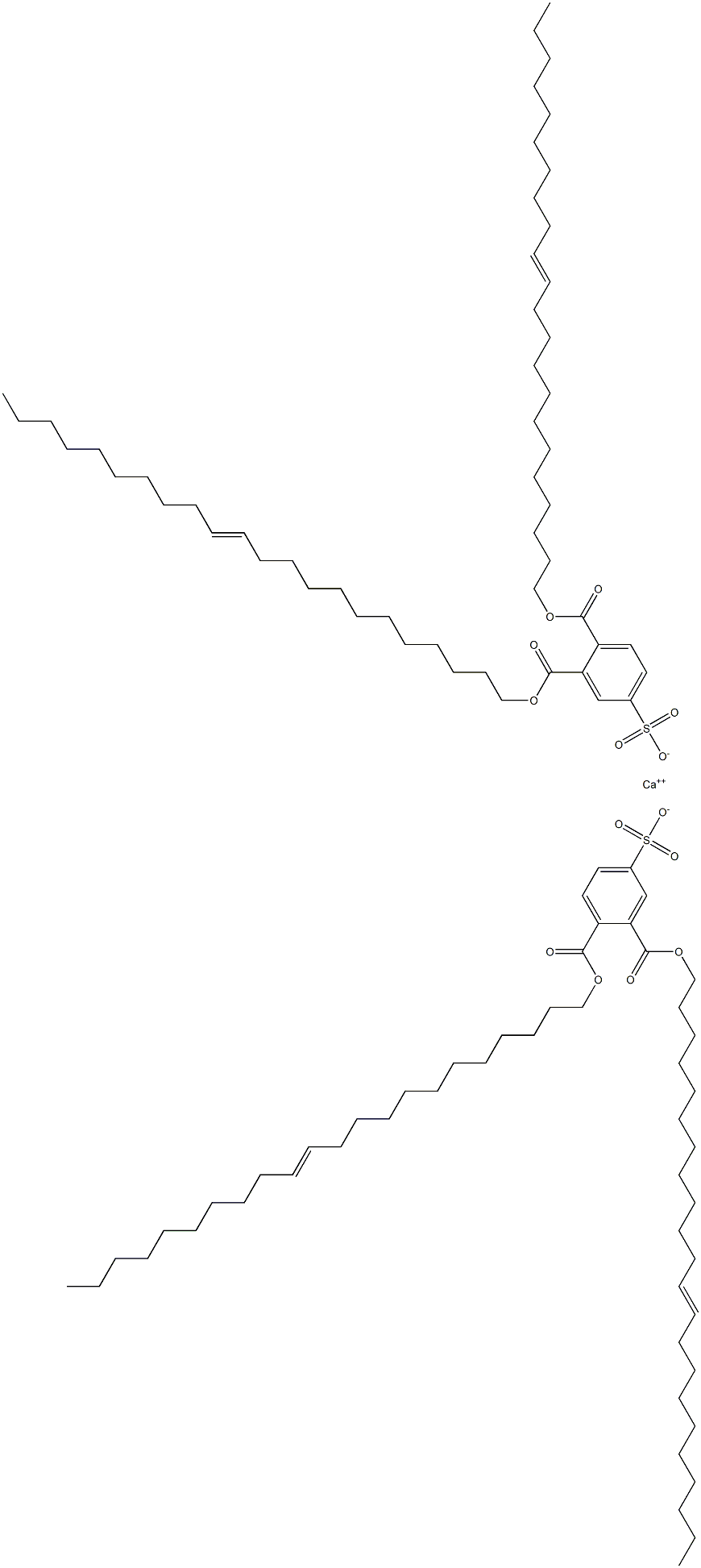 Bis[3,4-di(12-docosenyloxycarbonyl)benzenesulfonic acid]calcium salt Struktur