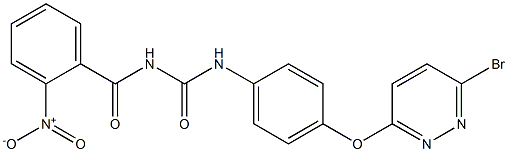 1-(2-Nitrobenzoyl)-3-[4-[(6-bromo-3-pyridazinyl)oxy]phenyl]urea Struktur