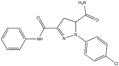 N-Phenyl-4,5-dihydro-1-(4-chlorophenyl)-1H-pyrazole-3,5-dicarboxamide Struktur