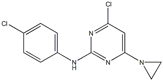 6-(1-Aziridinyl)-4-chloro-2-(p-chloroanilino)pyrimidine Struktur