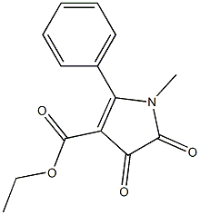 2,3-Dihydro-2,3-dioxo-1-methyl-5-phenyl-1H-pyrrole-4-carboxylic acid ethyl ester Struktur