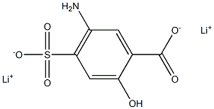 5-Amino-4-sulfosalicylic acid dilithium salt Struktur