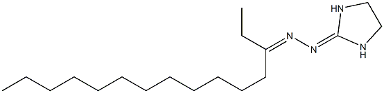 Pentadecan-3-one (imidazolidin-2-ylidene)hydrazone Struktur