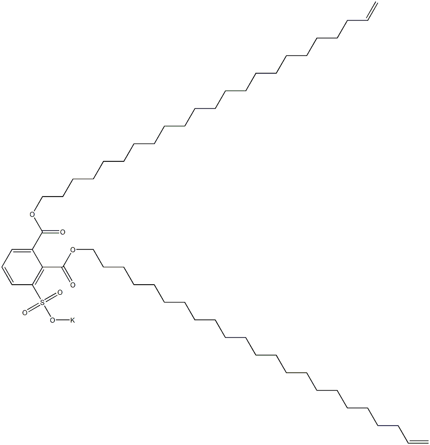 3-(Potassiosulfo)phthalic acid di(22-tricosenyl) ester Struktur