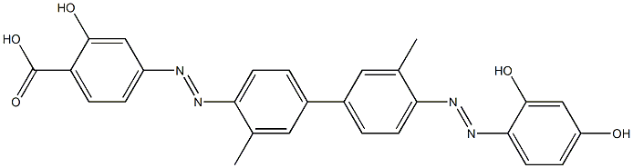 4-[4'-(2,4-Dihydroxyphenylazo)-3,3'-dimethyl-4-biphenylylazo]salicylic acid Struktur