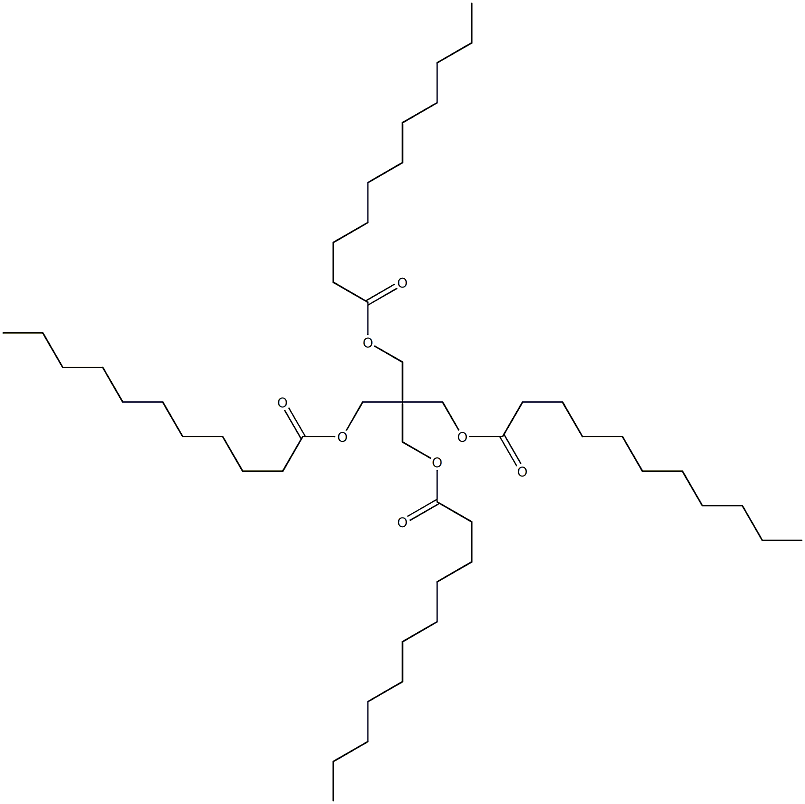 2,2-Bis[(undecanoyloxy)methyl]-1,3-propanediol diundecanoate Struktur