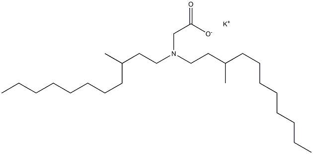 N,N-Bis(3-methylundecyl)aminoacetic acid potassium salt Struktur