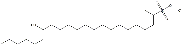 17-Hydroxytricosane-3-sulfonic acid potassium salt Struktur