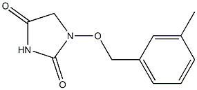 1-[(m-Methylbenzyl)oxy]hydantoin Struktur