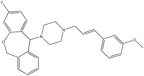 3-Fluoro-11-[4-[(E)-3-(3-methoxyphenyl)-2-propenyl]-1-piperazinyl]-6,11-dihydrodibenz[b,e]oxepin Struktur