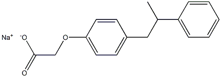 2-[4-(2-Phenylpropyl)phenoxy]acetic acid sodium salt Struktur