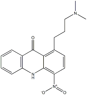 1-(3-Dimethylaminopropyl)-4-nitroacridin-9(10H)-one Struktur