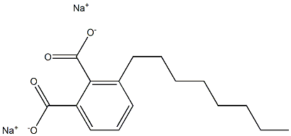 3-Octylphthalic acid disodium salt Struktur