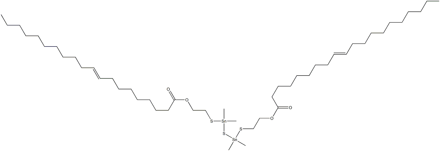 Bis[dimethyl[[2-(8-nonadecenylcarbonyloxy)ethyl]thio]stannyl] sulfide Struktur