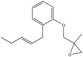 2-(2-Pentenyl)phenyl 2-methylglycidyl ether Struktur